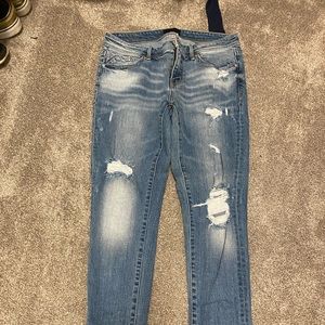 Buckle black ankle skinny